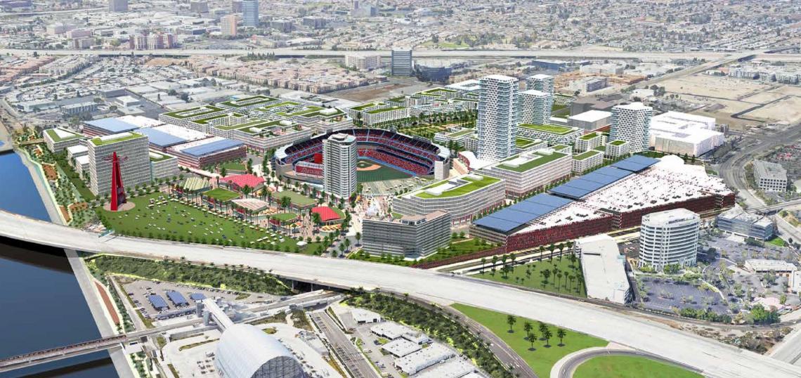 Angel Stadium of Anaheimの建築模型 ロサンゼルスエンゼルスの